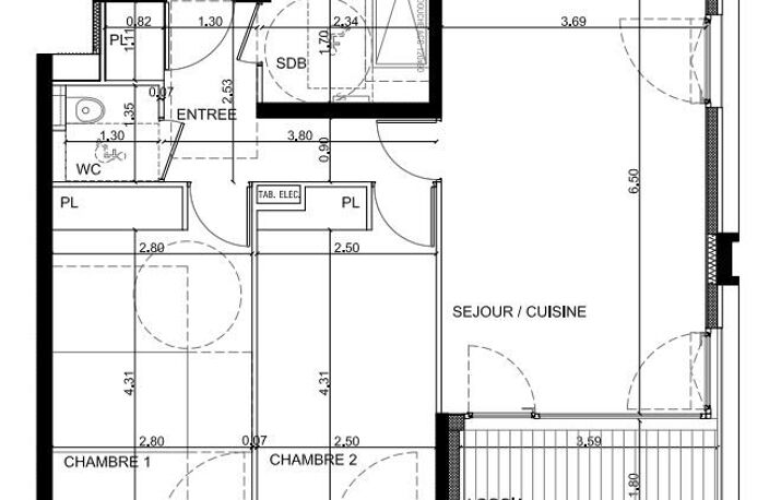 Appartement T3 de 63,30m² — photo 5