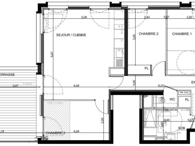 Appartement T4 de 75m² — photo 1