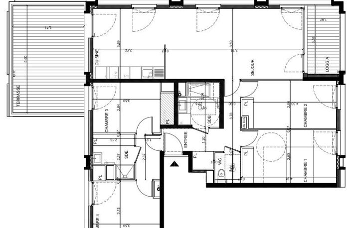 Appartement T5 de 111m² grand séjour de 40m² — photo 2