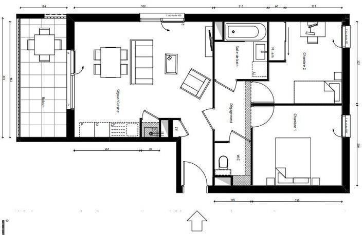 Appartement T3 de 58m² — photo 5