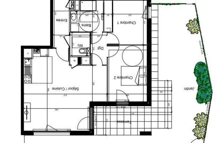 Appartement T3 62m² — photo 3
