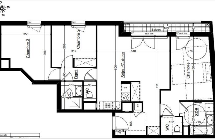 Au 7 ème étage appartement T4 de 82m² — photo 5