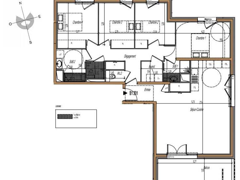 Appartement T5 de 106m² — photo 1