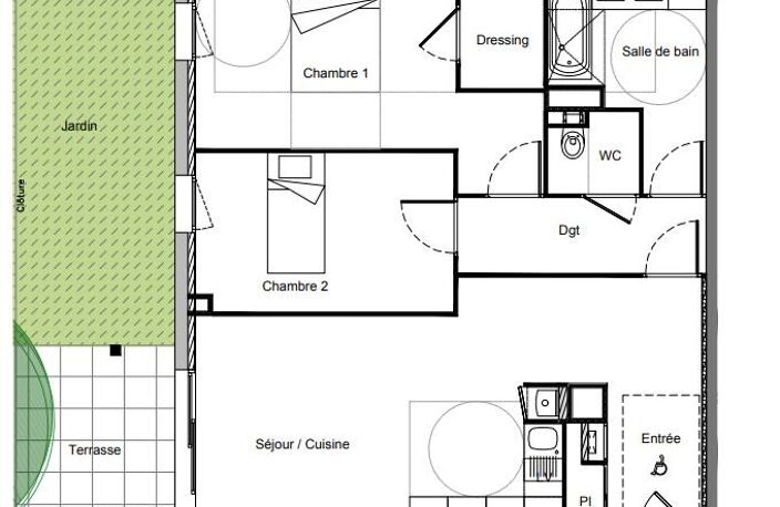 Appartement T3 de 68m² — photo 4