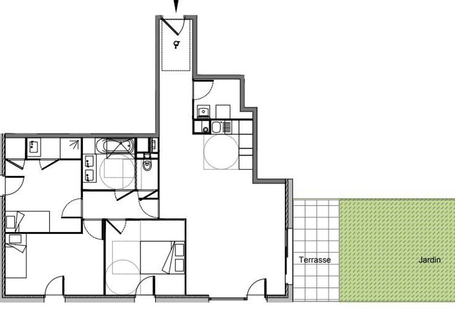 Appartement T4 rez de jardin 87m² — photo 1