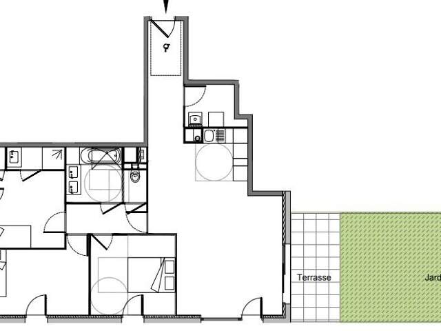 Appartement T4 rez de jardin 87m² — photo du bien