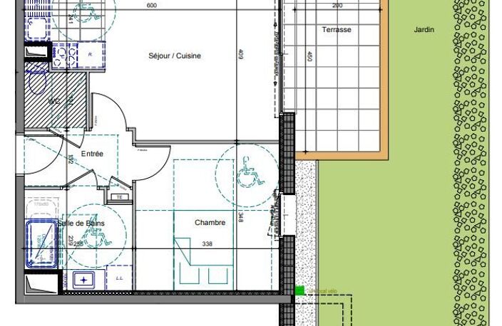 Appartement T2 de 43m² rez de jardin — photo 2