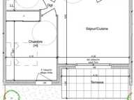 Appartement T2 rez de jardin — photo 4