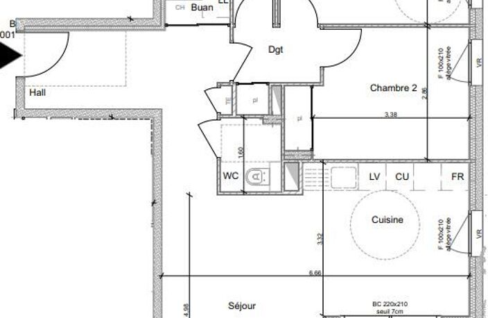 Appartement T3 rez de jardin — photo 3