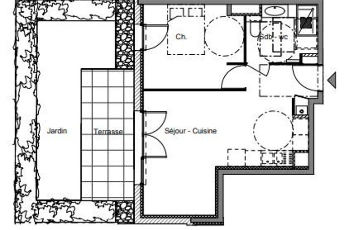 Appartement T2 avec jardin privatif — photo 5