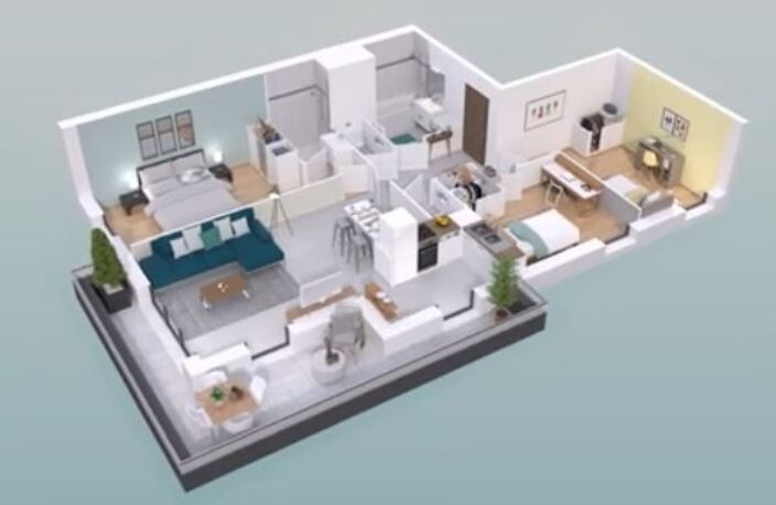 Appartement T4 83m² — photo 4