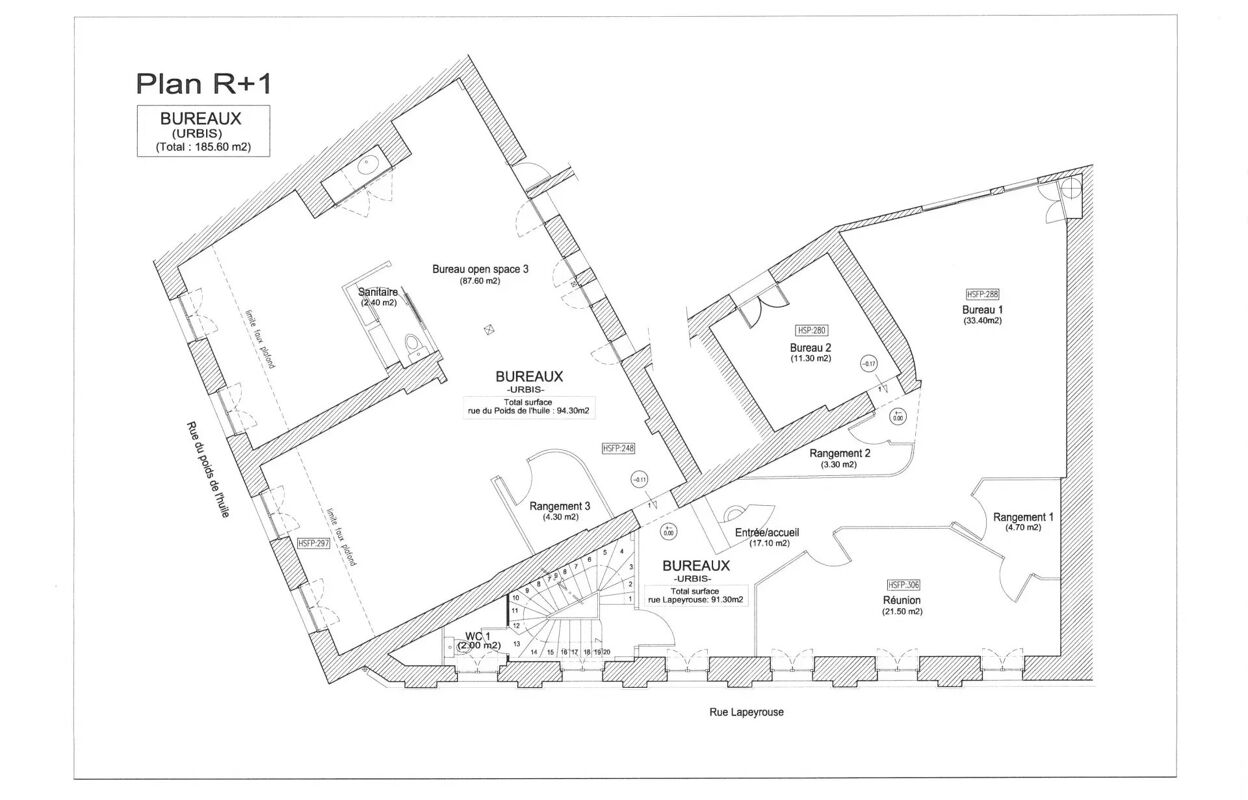 bureau 6 pièces 185 m2 à louer à Toulouse (31000)