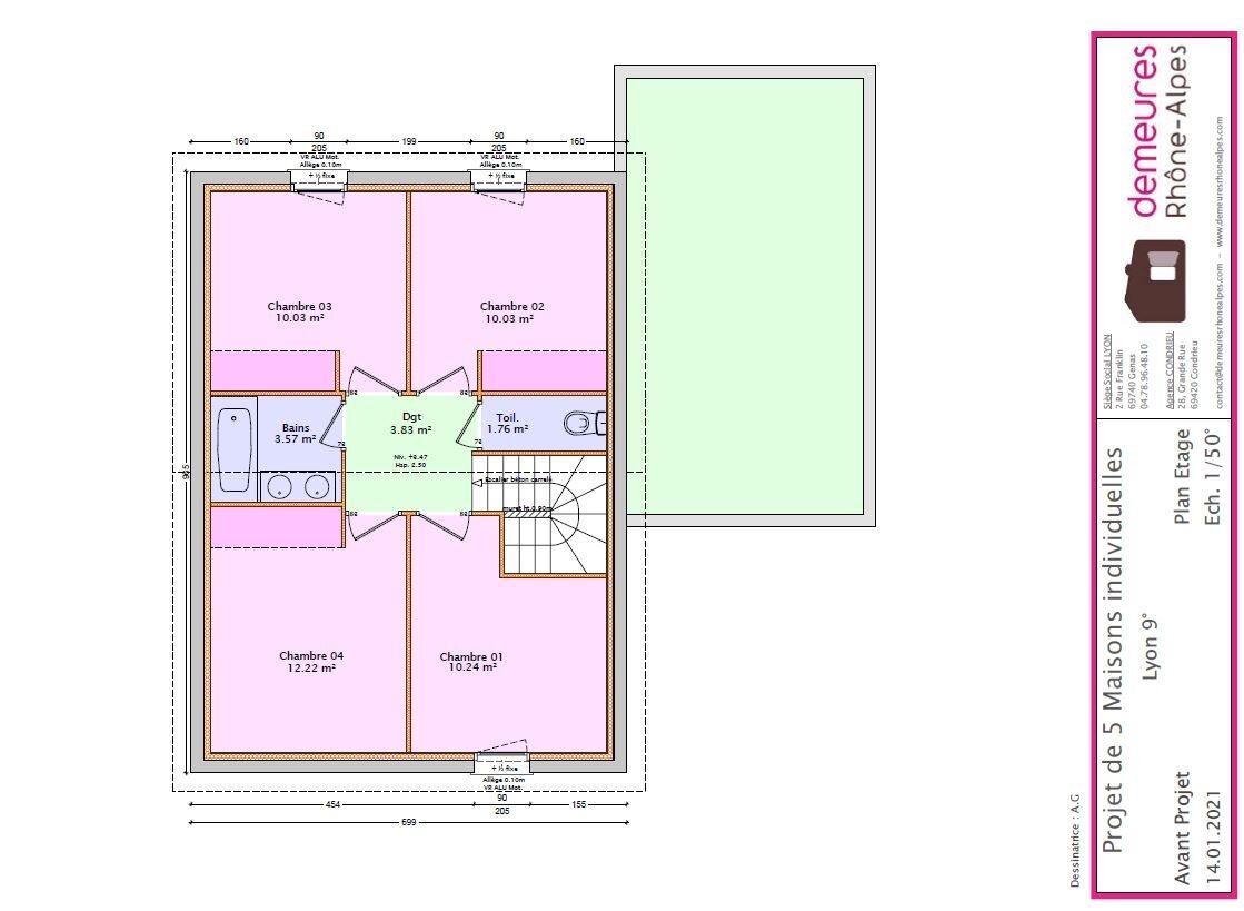 Photo Vente Maison neuve 103 m² à Lyon 424 700 ¤ image 2/4