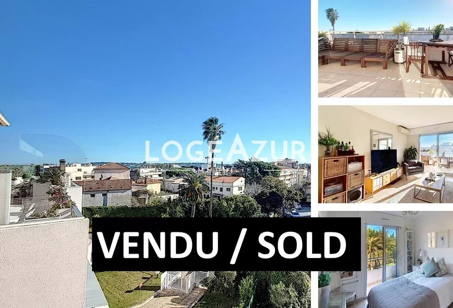 VENTE APPARTEMENT 3 CHAMBRES - DERNIER ÉTAGE - GOLFE JUAN — photo 1