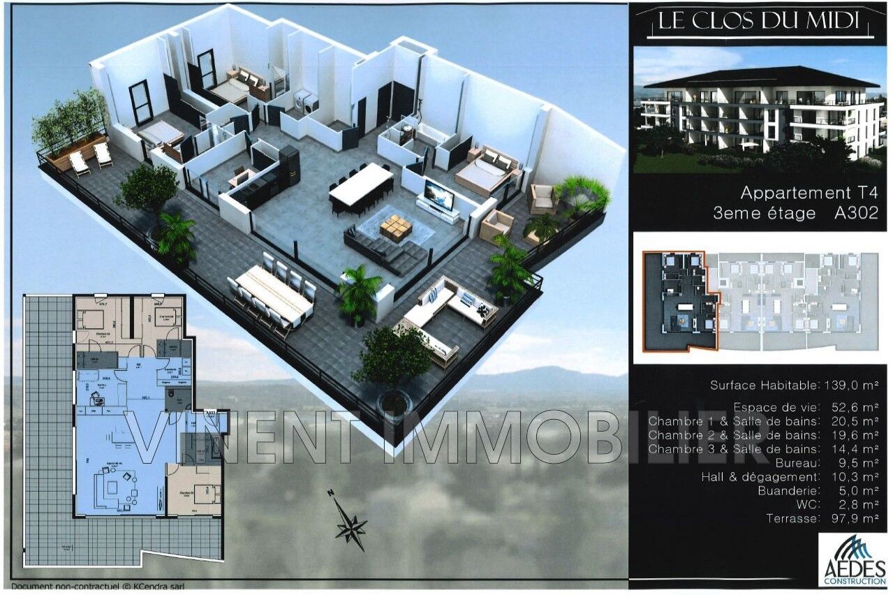 Appartement  T5 à vendre Montélimar 26200