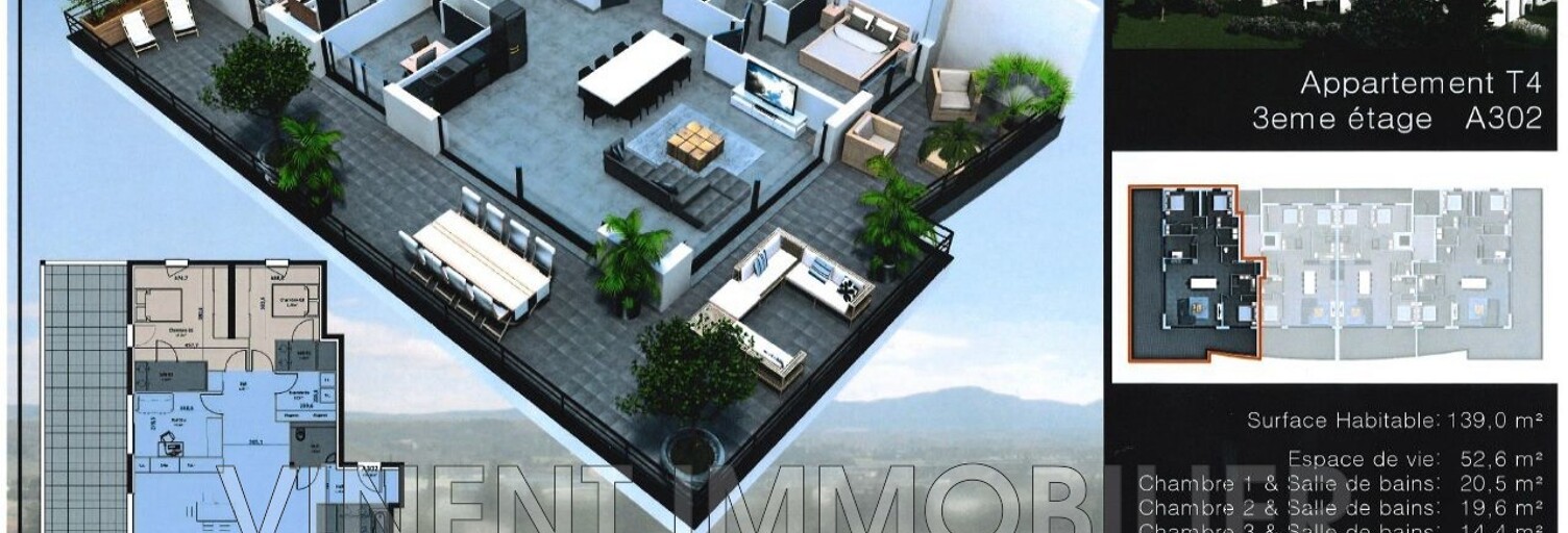 Appartement 5 Pièces 140 m² à vendre à Montélimar (26200)