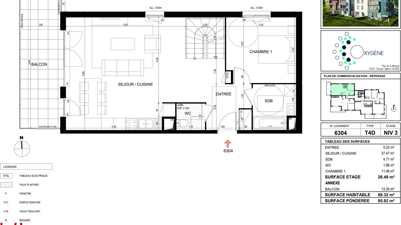appartement 4 pièces 89 m2 à vendre à Thorens-Glières (74570)