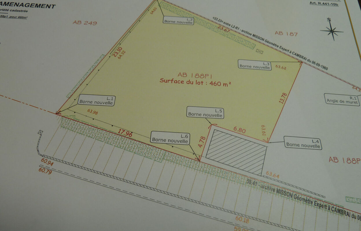 terrain  pièces 460 m2 à vendre à Raillencourt-Sainte-Olle (59554)