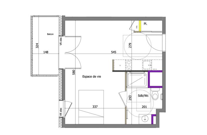 Appartement T1 résidence sénior, meublé — photo 3
