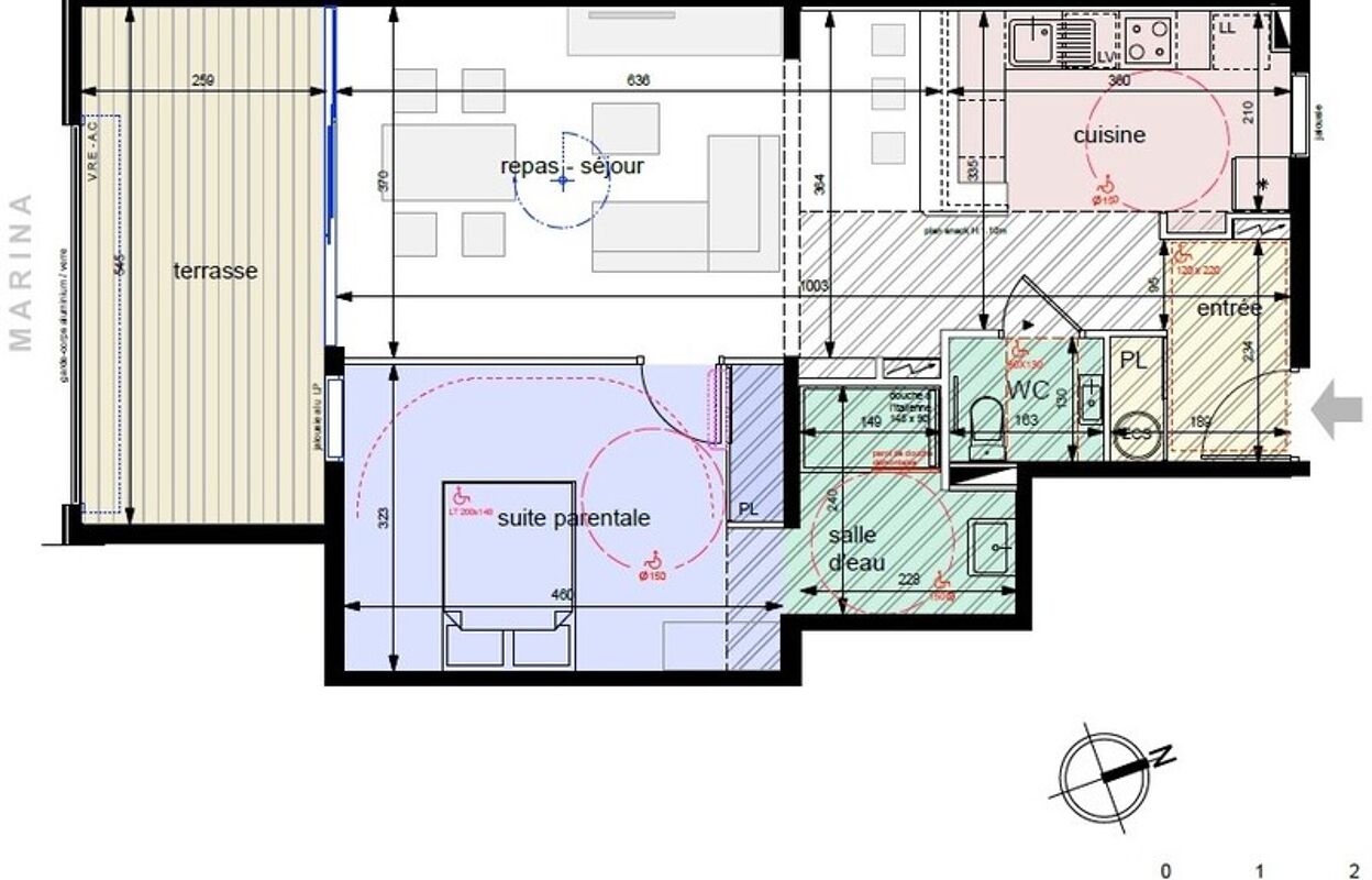 appartement 2 pièces 74 m2 à vendre à Saint-François (97118)