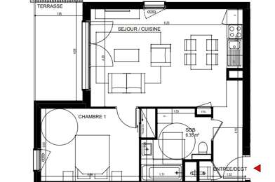 Appartement 2 pièces 284000 €