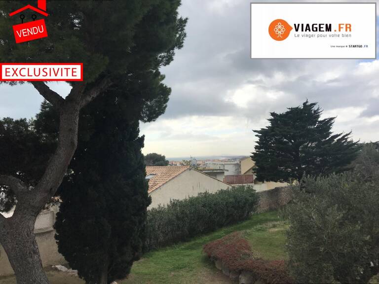 SETE :  très joli T3 en VIAGER occupé sur SETE avec vue mer ainsi que sur le cordon littoral plein sud ouest de toute les pièces et depuis la large terrasse — photo 1