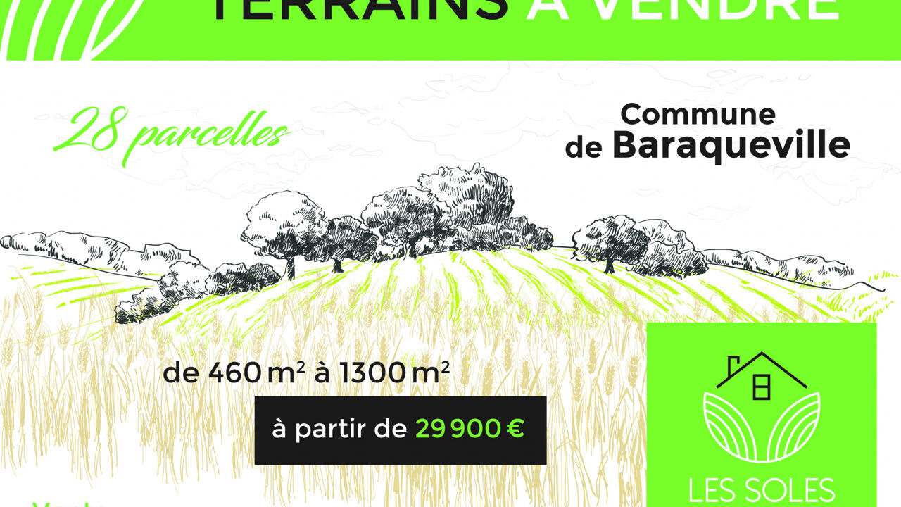 terrain  pièces 596 m2 à vendre à Baraqueville (12160)