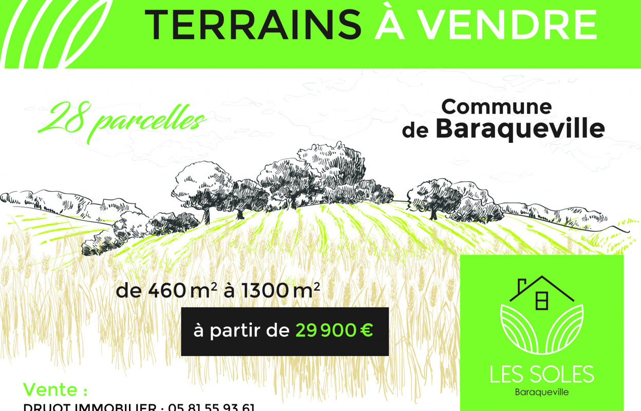 terrain  pièces 596 m2 à vendre à Baraqueville (12160)