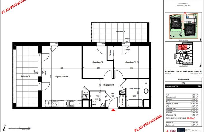 Appartement T3 neuf de 63.51 m² — photo 4