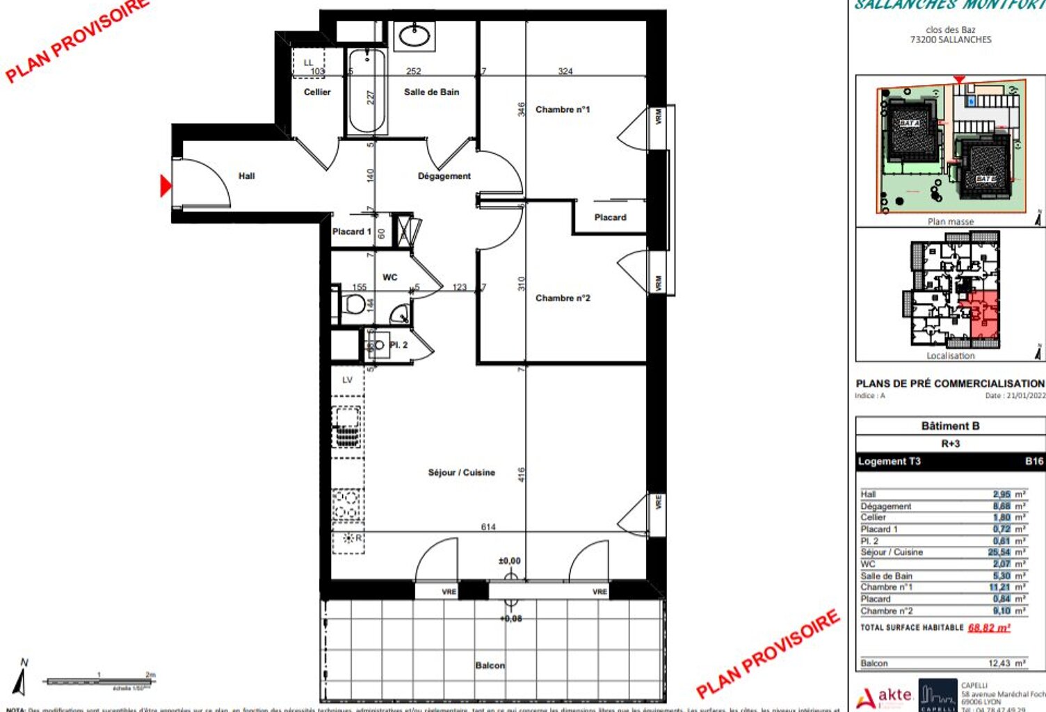 Appartement T3 neuf de 68.82m² — photo 1