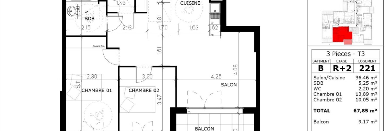 Appartement 3 Pièces 67 m² à vendre à Aix-les-Bains (73100)