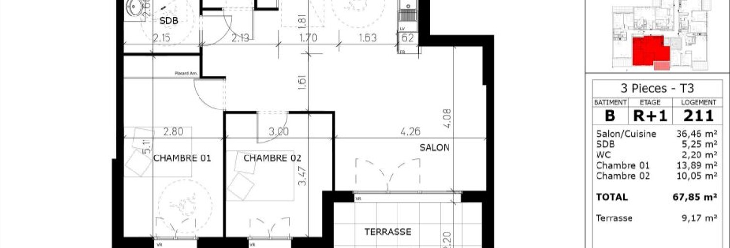Appartement 3 Pièces 67 m² à vendre à Aix-les-Bains (73100)