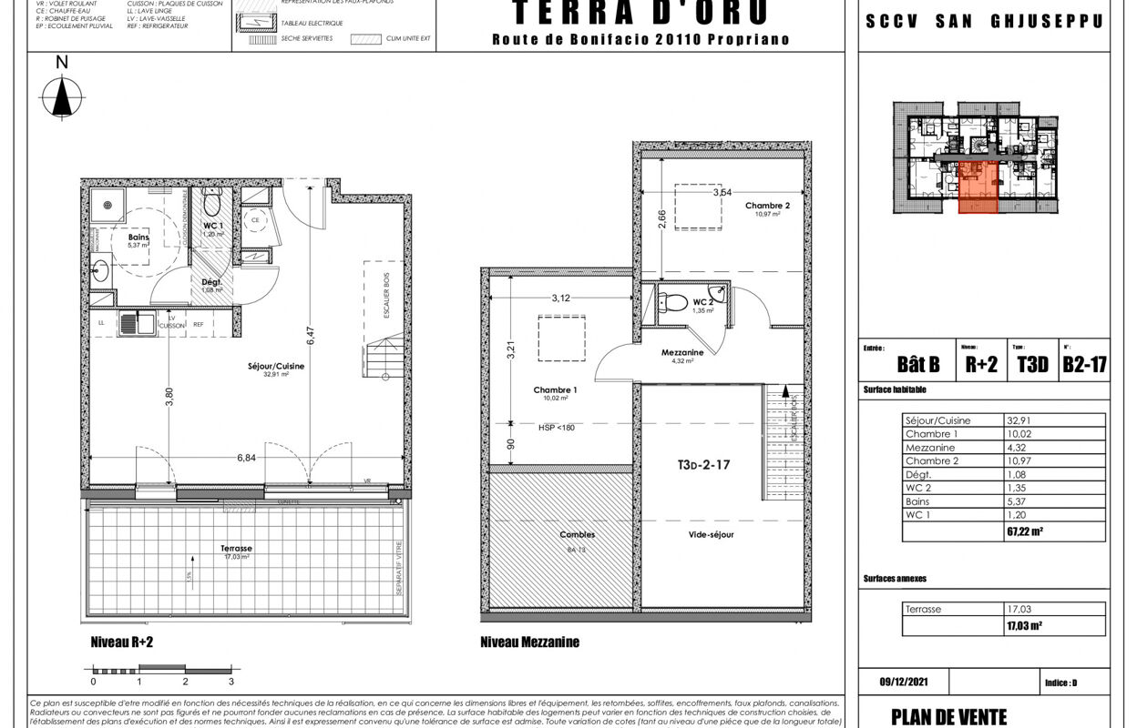appartement 3 pièces 67 m2 à vendre à Propriano (20110)