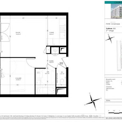 Appartement 2 pièces 276000 €