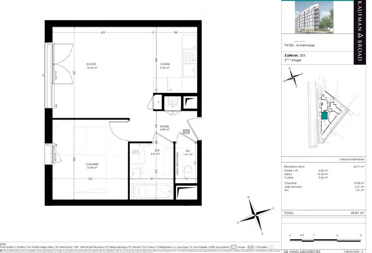 Annemasse - T2 de 42.81 m² — photo 1