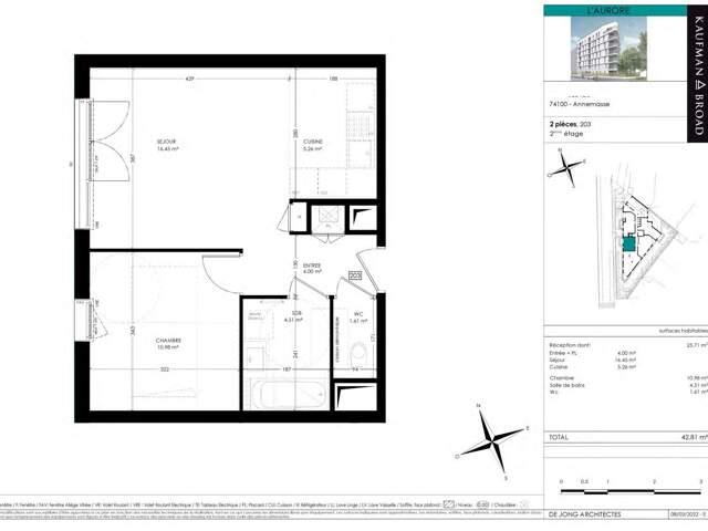 Annemasse - T2 de 42.81 m² — photo du bien