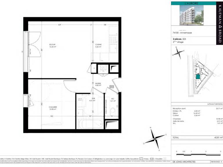 Annemasse - T2 de 42.81 m² — photo 1