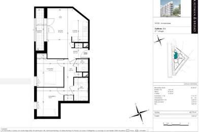 Appartement 3 pièces 356000 €