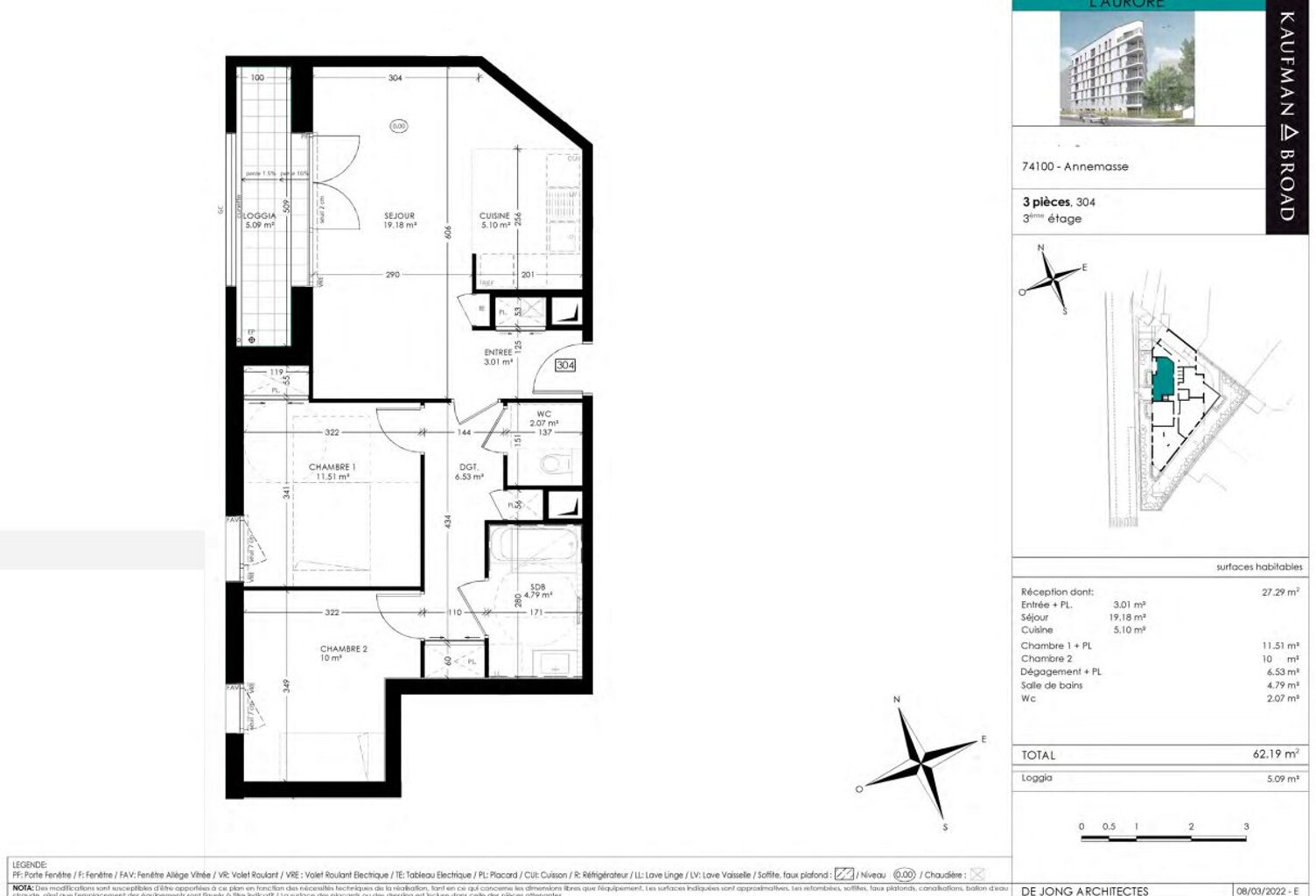 Annemasse - T3 de 62.19 m² — photo 1