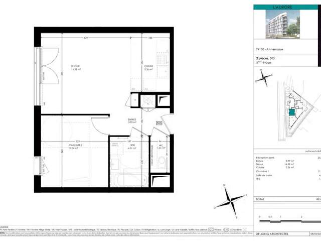 Annemasse - T2 de 42.79 m² — photo du bien