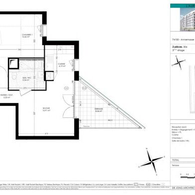 Appartement 2 pièces 286000 €