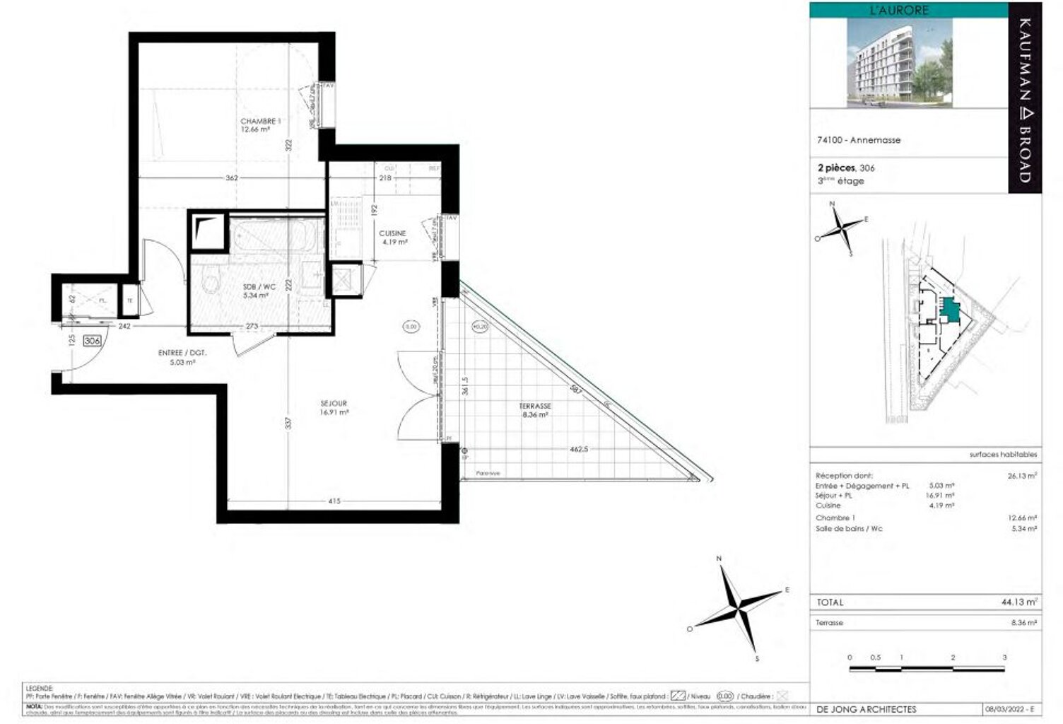 Annemasse - T2 de 44.13 m² — photo 1