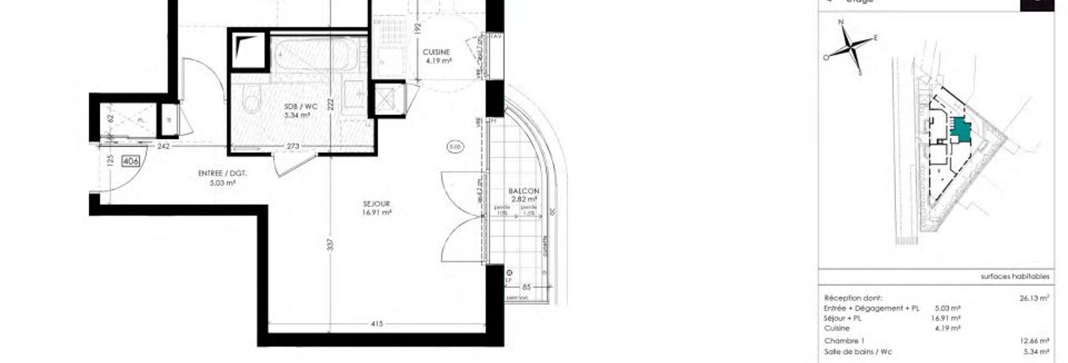 Appartement 2 Pièces 44 m² à vendre à Annemasse (74100)