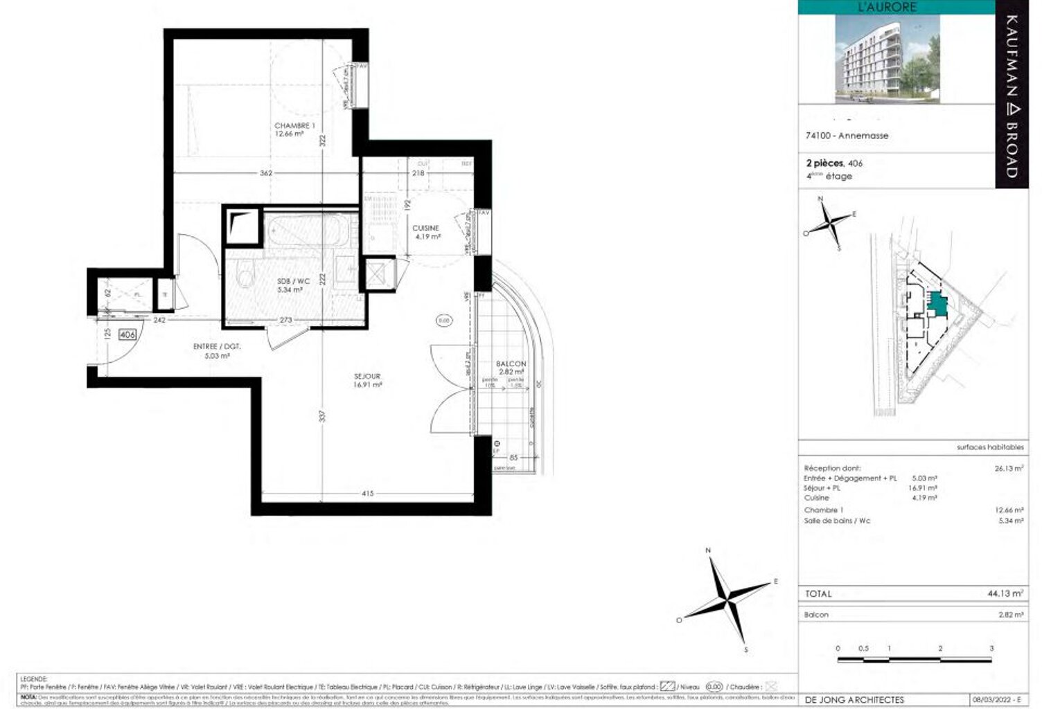 Annemasse - T2 de 44.13 m² — photo 1