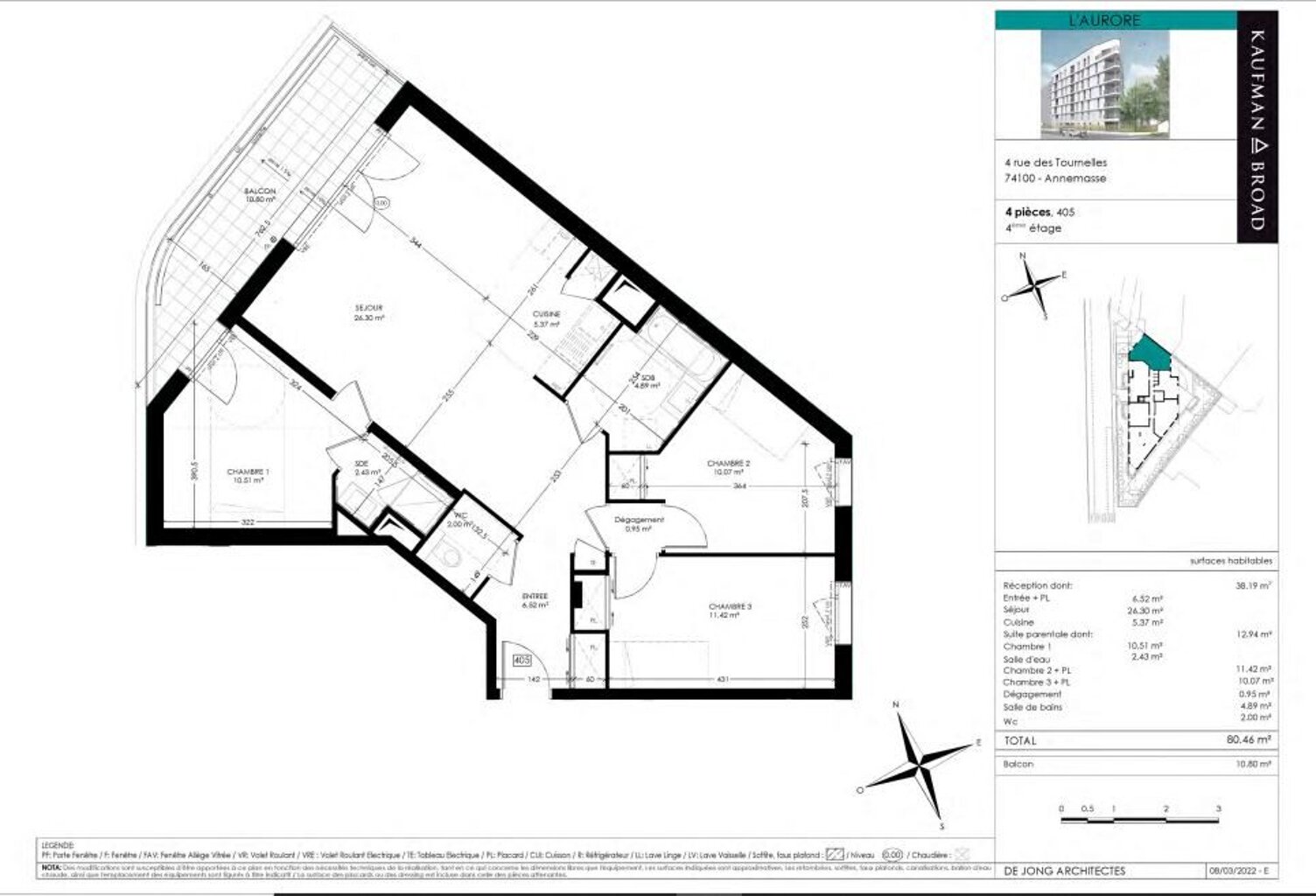 Appartement T4 neuf, 80 m² a Annemasse. — photo 1