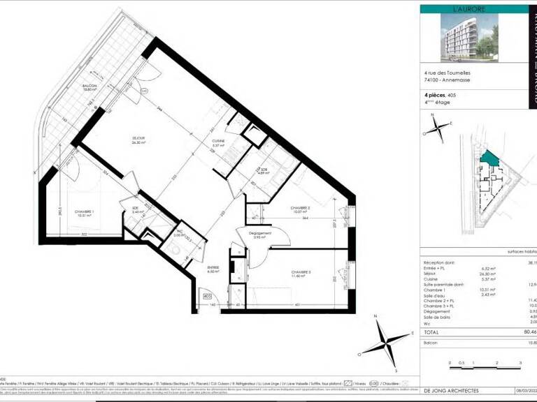 Appartement T4 neuf, 80 m² a Annemasse. — photo 1