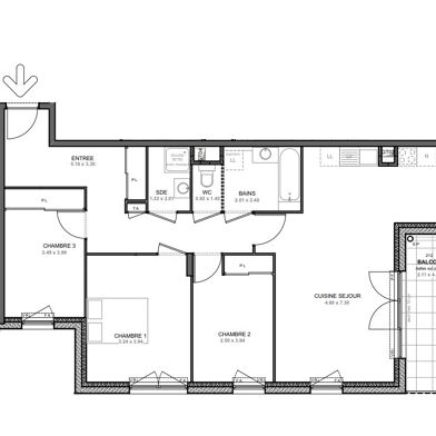 Appartement 4 pièces 365700 €