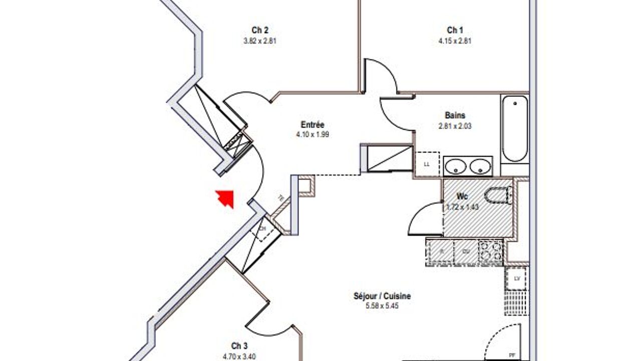 appartement 4 pièces 79 m2 à vendre à Annemasse (74100)