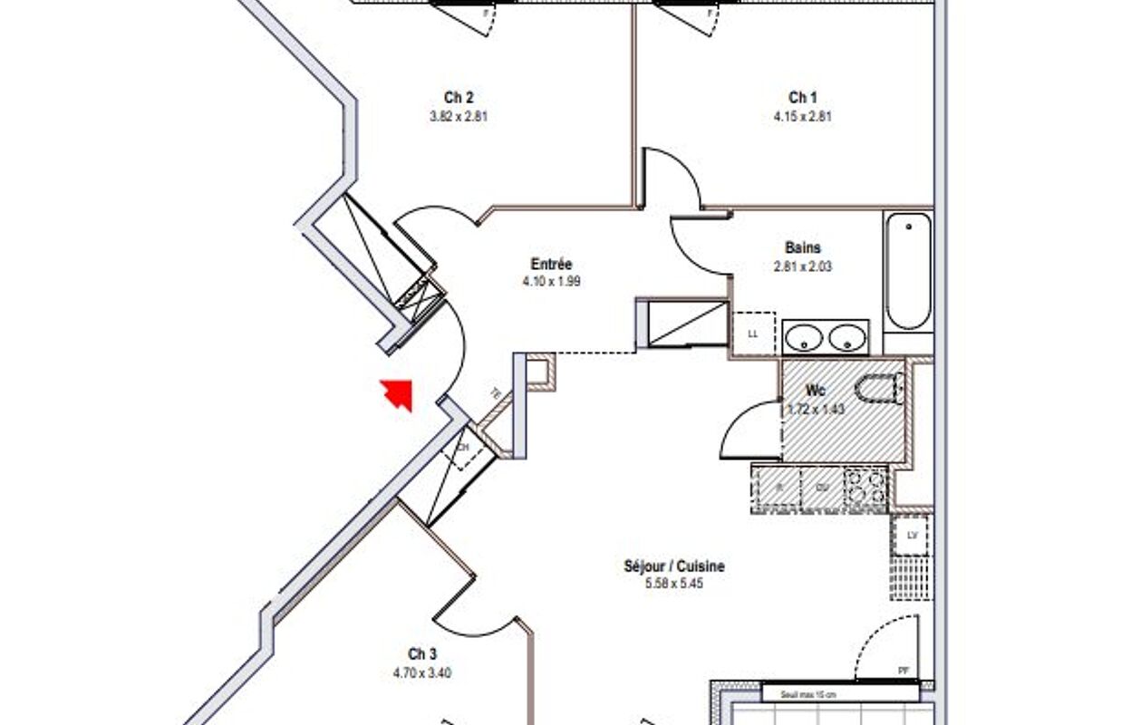 appartement 4 pièces 79 m2 à vendre à Annemasse (74100)