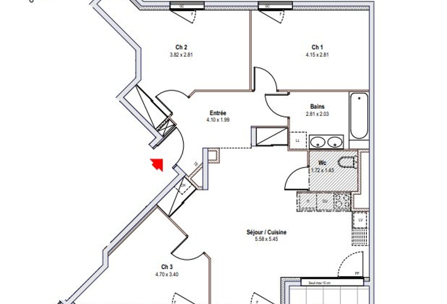Annemasse - Appartements 4 pièces de 79.46 m² — photo 1